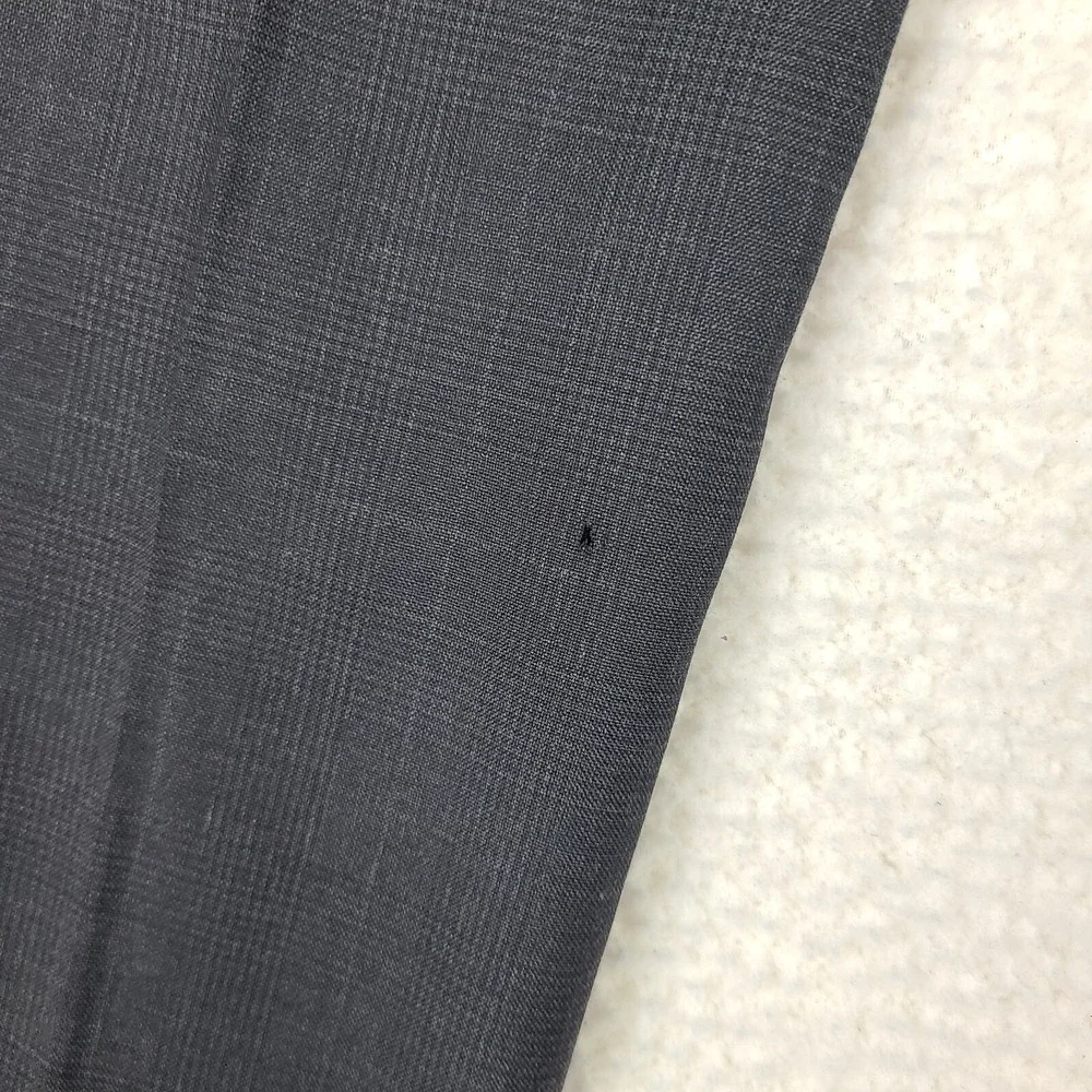 Banana‎ Republic Dress Pants Mens 38 x 32 Dark Gray Plaid Classic Fit Slacks